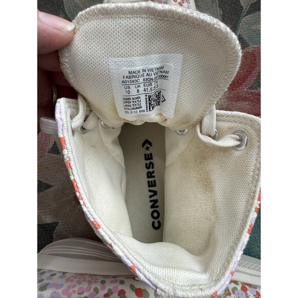 Converse Chuck Taylor All Star Move Platform High 'Floral' A01593C Women’s 10 - Picture 6 of 7